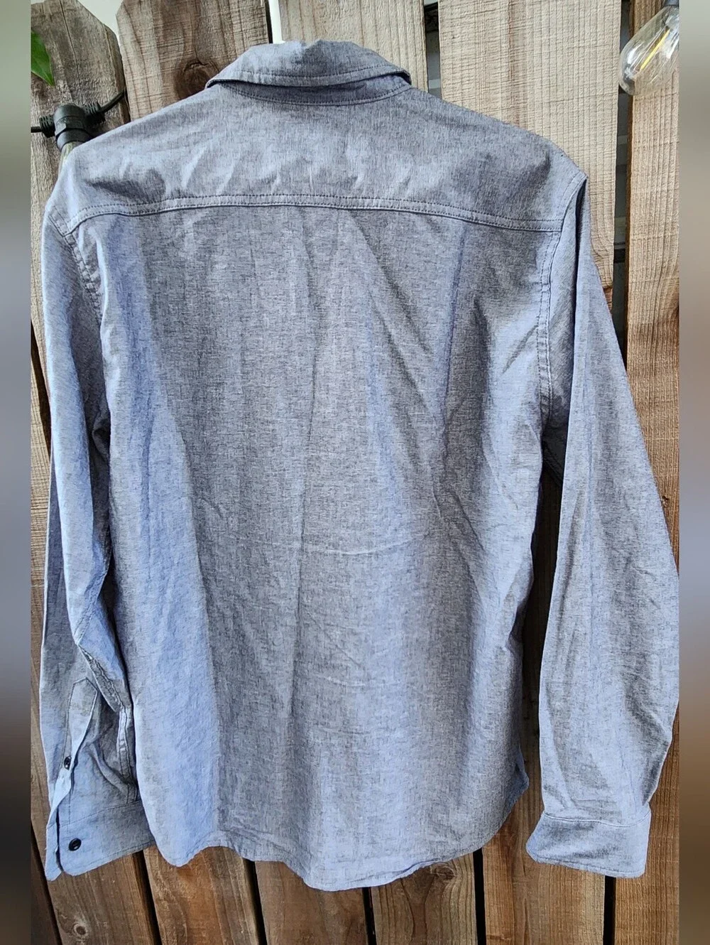 🔥 Tellason Lightweight Chambray Button-Up Work Shirt – Made in USA – Size Large - Picture 2 of 5